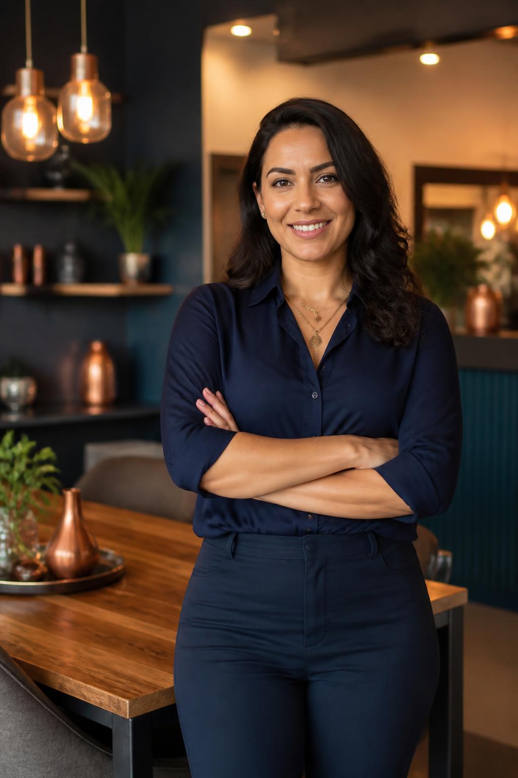 Local small business owner in a professional workspace